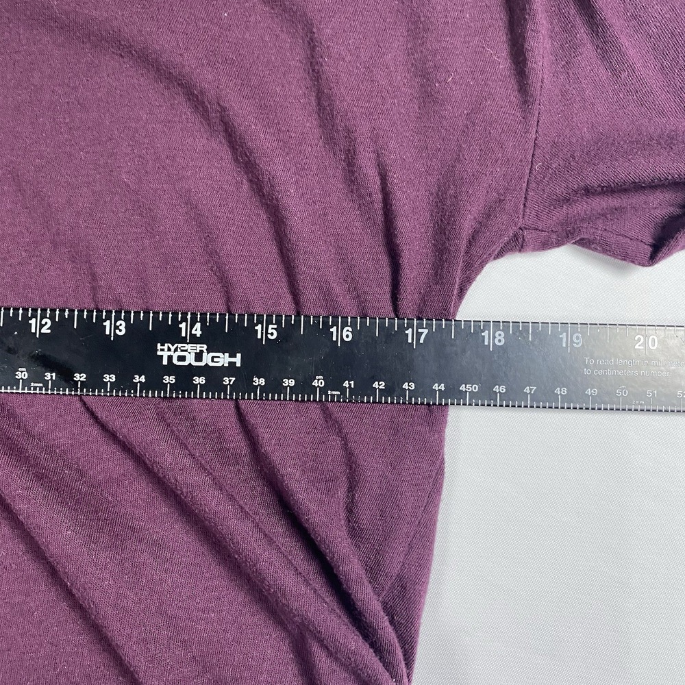 Victoria's Secret PINK Logo Long Sleeve V-Neck Campus Tee - Purple, Small - Picture 4 of 5